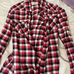 TNA red, white and black flannel